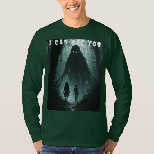 Trendy Ghost Design T - Shirt - Ideal für Spooky (Vorderseite)