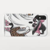 Trendy Ghost mit Hexenhut, Sonnenbrille, Coffe Cup Case-Mate iPhone Hülle (Rückseite (Horizontal))