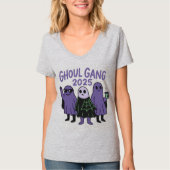 Trendy Ghoul Gang Coffee Squad Halloween 2025 T-Shirt (Vorderseite)