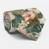 Trendy Gifts For Him Tropical Flower Krawatte (Gerollt)