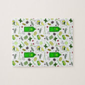 Trendy Gin Drinker Cocktailbrille und Junior Puzzle (Horizontal)