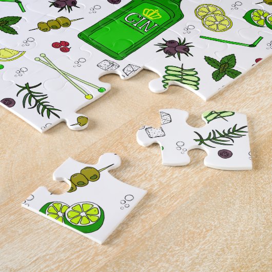 Trendy Gin Drinker Cocktailbrille und Junior Puzzle (Seite)