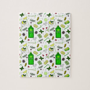 Trendy Gin Drinker Cocktailbrille und Junior Puzzle