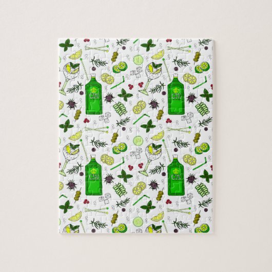 Trendy Gin Drinker Cocktailbrille und Junior Puzzle (Vertikal)