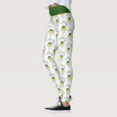 Trendy Gin Lover Cocktail Glass Stilvoll Weiß Leggings (Links)