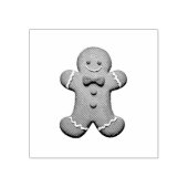 Trendy Gingerbread Man Christmas Gummistempel (Prägung)