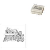 Trendy Gingerbread Man House Weihnachten Gummistempel (Stempel)