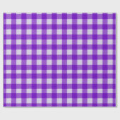 Trendy Gingham Tartan Kariertes Lila Geschenk Geschenkpapier (Flach)