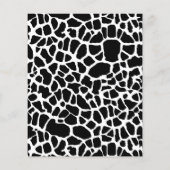 Trendy Giraffe Print Yellow Bow Boutique Price Flyer (Hinten)