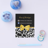 Trendy Giraffe Print Yellow Bow Fashion Boutique Flyer (Einzeln)