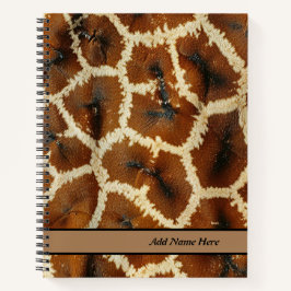 Trendy Giraffe Skin Brown, benutzerdefinierbarer N Notizblock