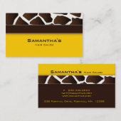 Trendy Giraffengelb des mutigen Visitenkarte (Vorne/Hinten)