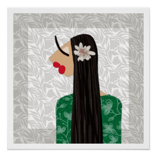 Trendy Girl 1 Glamouröse Modeillustrationskunst Po Poster