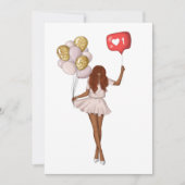 Trendy Girl Birthday Einladung (Vorderseite)