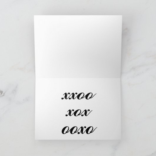 Trendy Girl Hearts Valentine Dankeskarte (Innenseite)