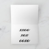 Trendy Girl Hearts Valentine Dankeskarte (Innenseite)