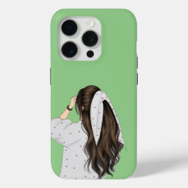 Trendy Girl Illustration - Stilvolles grünes Desig Case-Mate iPhone Hülle