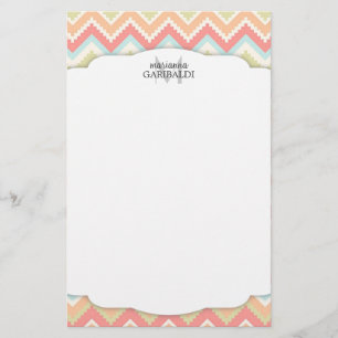 Trendy Girly aztekischer Druck personalisiert Briefpapier