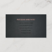 Trendy Girly Black Pink Makeup Artist Friseur Salo Visitenkarte (Rückseite)