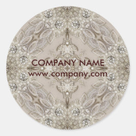 Trendy Girly Chic Gatsby Fashion Paris Lace Runder Aufkleber
