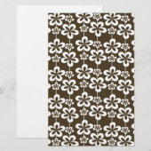 Trendy Girly Floral Pattern Briefpapier (Vorne/Hinten)