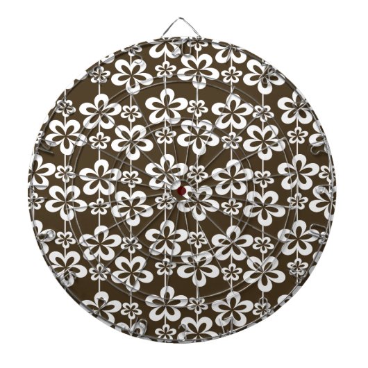 Trendy Girly Floral Pattern Dartscheibe (vorne)