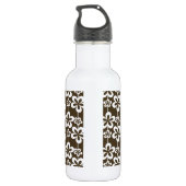 Trendy Girly Floral Pattern Edelstahlflasche (Rückseite)