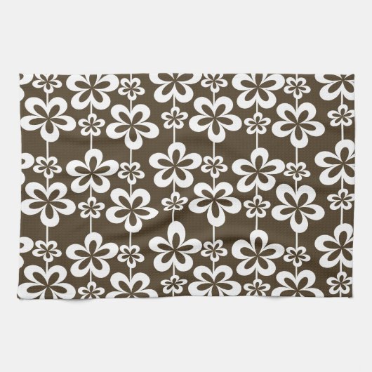 Trendy Girly Floral Pattern Geschirrtuch (Horizontal)