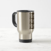 Trendy Girly Floral Pattern Reisebecher (Vorderseite Links)