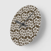 Trendy Girly Floral Pattern Runde Wanduhr (Winkel)