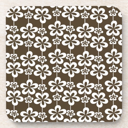 Trendy Girly Floral Pattern Untersetzer (Vorderseite)