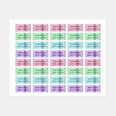 Trendy Girly Glitzer Chic Moderner Personalisierte Etiketten (Blatt)