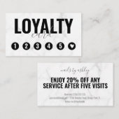 Trendy Girly Marble Business Loyalty Card Treuekarte (Vorne/Hinten)