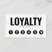 Trendy Girly Marble Business Loyalty Card Treuekarte (Vorderseite)