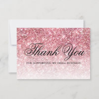 Trendy Girly Pink Glitzer Beauty Business