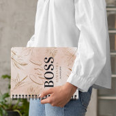 Trendy Girly Pink & Gold Girl Name Planer