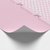 Trendy Girly Pink Kariertes Schachbrettmuster & Bo Geschenkpapier (Ecke)