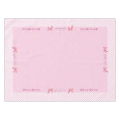 Trendy Girly Pink Kariertes Schachbrettmuster & Bo Tischdecke (Vorderseite (Horizontal))
