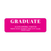 Trendy Girly Pink White Formal School Graduation (Vorne)