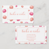 Trendy Girly White Pink Patisserie Bäckerei Visitenkarte (Vorne/Hinten)