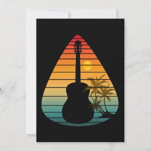 TRENDY GITARREN-PLEKTRUM SONNENUNTERGANG EINLADUNG