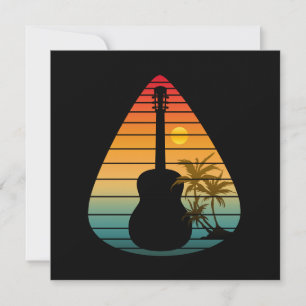 TRENDY GITARRENPLEKTRON SONNENUNTERGANG DANKESKARTE