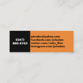 Trendy, Glam, Arts, Events & Entrepeneurs Mini Visitenkarte (Rückseite)