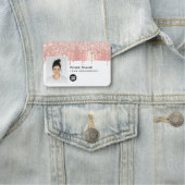 Trendy Glam Employee Photo, Logo Namensschild (Beispiel)