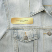 Trendy Glam Gold Look Stilvolles, einfaches, moder Namensschild (Beispiel)