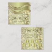 Trendy Glam Gold Shiny Sparkling Makeup & Hair Treuekarte (Vorne/Hinten)