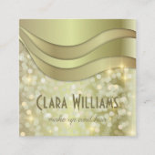 Trendy Glam Gold Shiny Sparkling Makeup & Hair Treuekarte (Vorderseite)