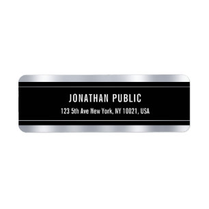 Trendy Glamour Black Silver Template Elegant