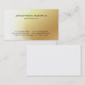 Trendy Glamour Gold Design Elegant Moderner Luxe Visitenkarte (Vorne/Hinten)