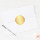 Trendy Glamour Gold Hearts Blank Template Elegant Runder Aufkleber (Umschlag)